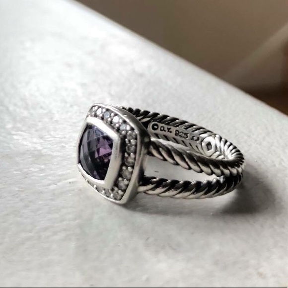SOLD- David Yurman Petite Albion Ring -Amethyst - Picture 7 of 8